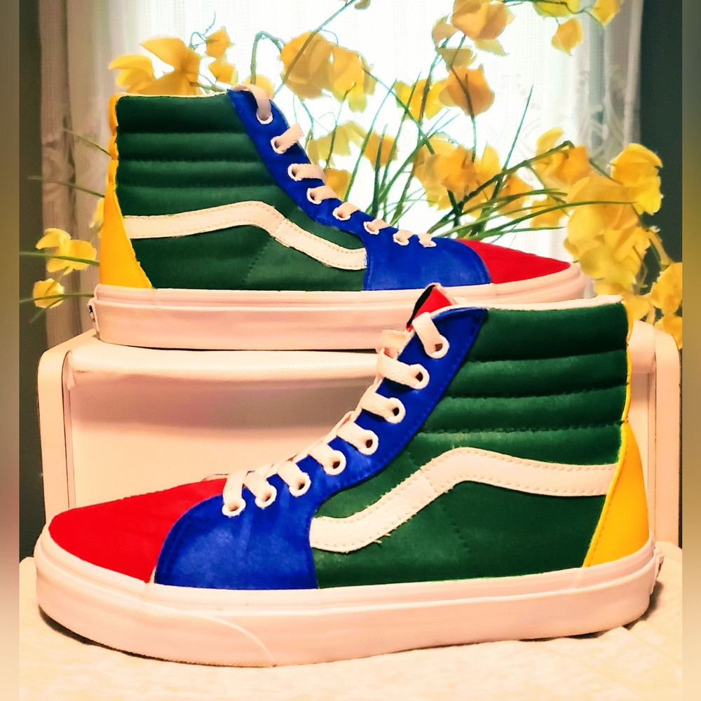 VANS Sk8-Hi 'Primary Block' Sneakers Mens size 7.5